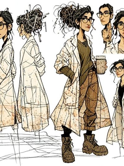 Fashion Character Sketch Poster.
