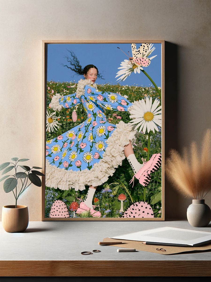 Floral Fantasy Fashion Poster. — room view 2