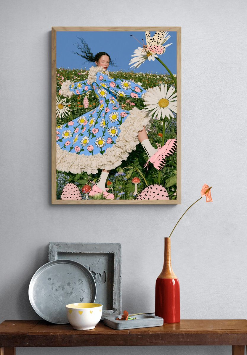 Floral Fantasy Fashion Poster. — room view 3
