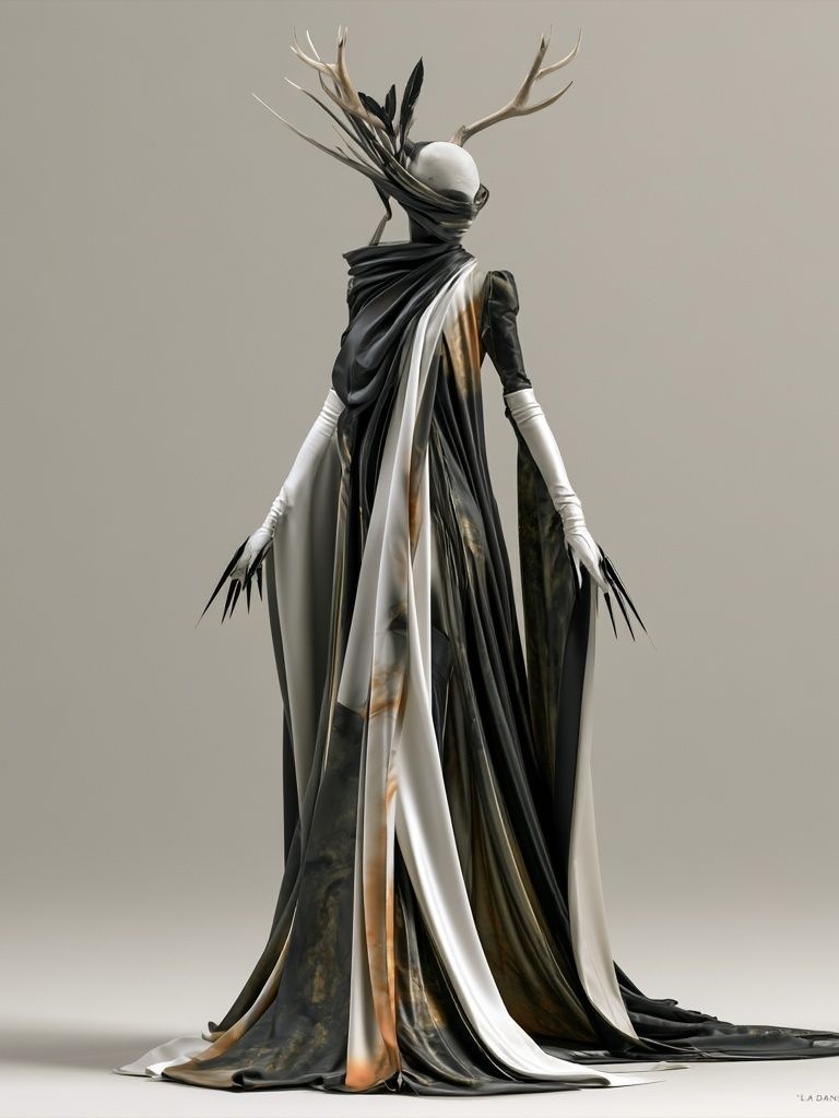 Antlered Figure Fashion Poster. poster — fashion art