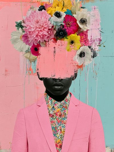 Floral Portrait Fashion Print.
