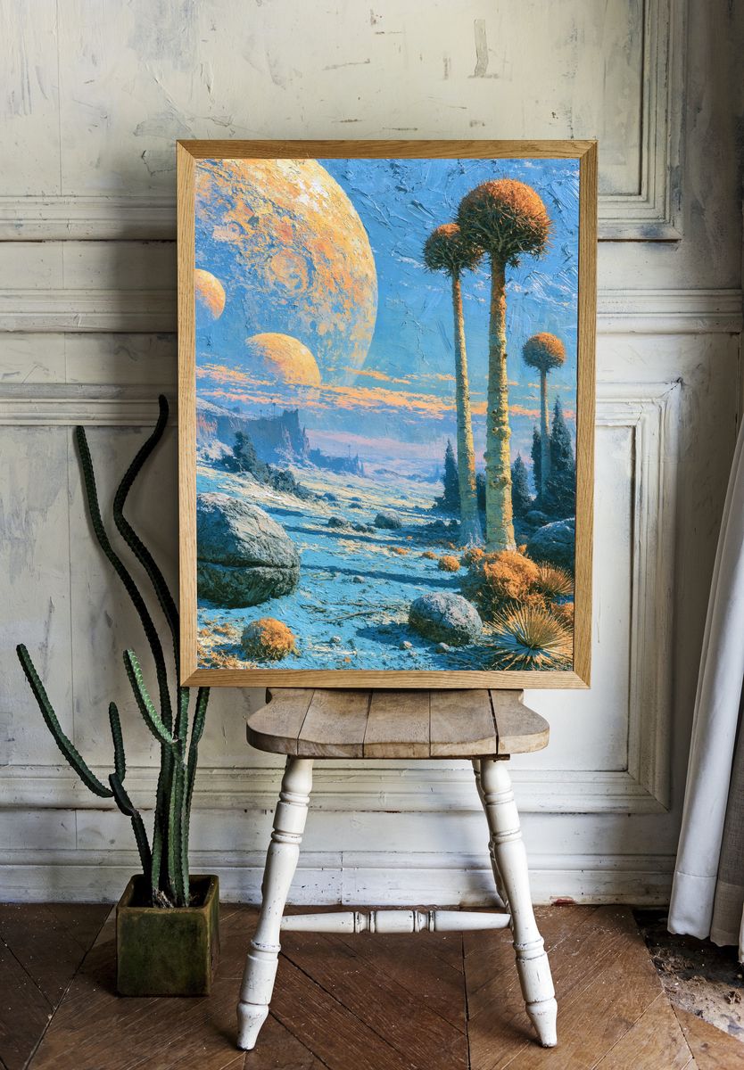 Alien Desert Landscape — Fine-Art Print. — room view 1