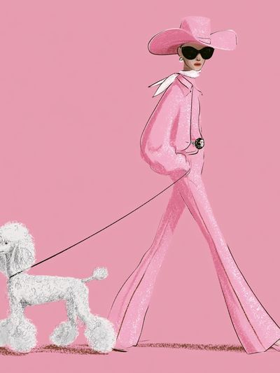 Pink Fashion Walk Poster. poster