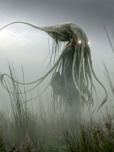 Surreal Fog Creature Poster.
