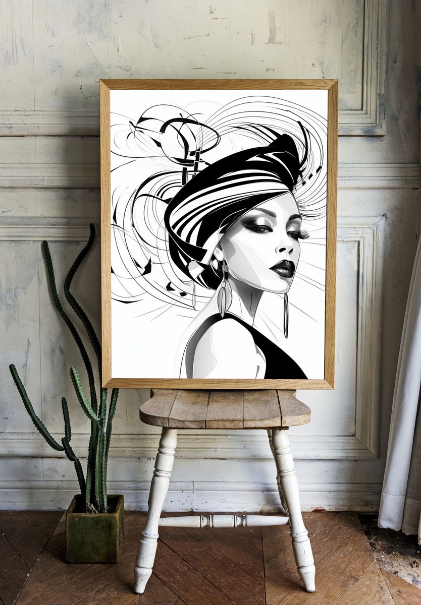Elegant Fashion Portrait Poster. room preview