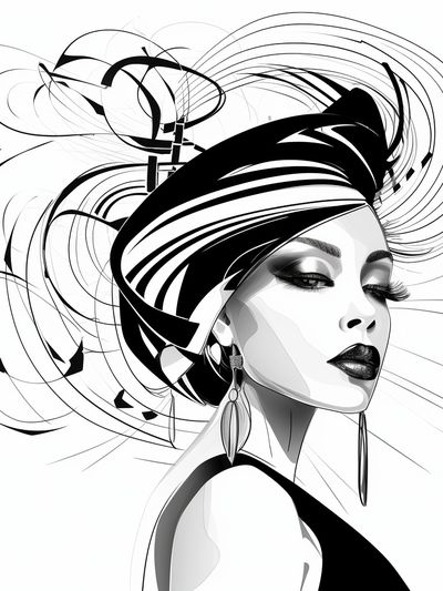 Elegant Fashion Portrait Poster. poster