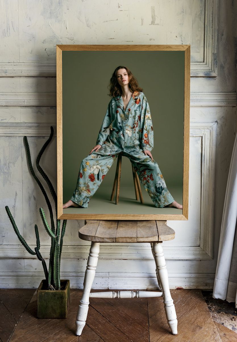 Floral Fashion Portrait Poster. room preview