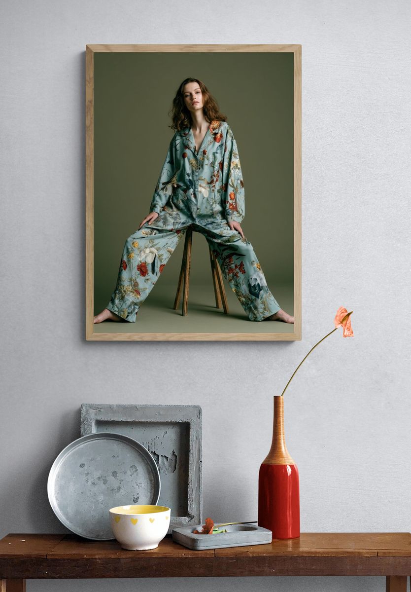 Floral Fashion Portrait Poster. — room view 3