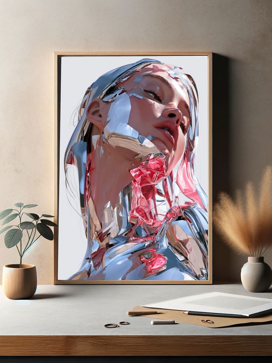 Chrome Portrait — Surreal Print. — room view 2