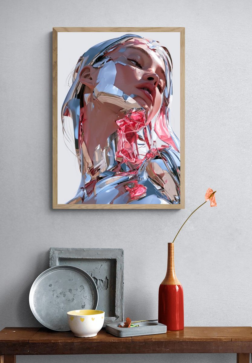 Chrome Portrait — Surreal Print. — room view 3
