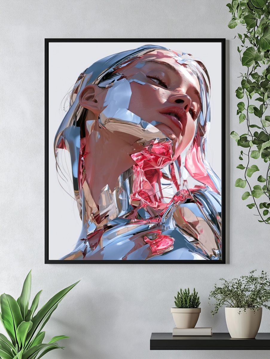 Chrome Portrait — Surreal Print. — room view 4