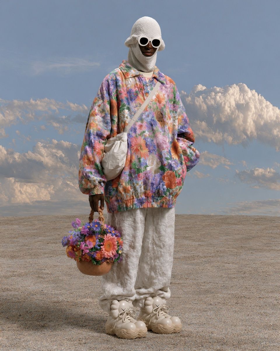 Surreal Floral Fashion Portrait Print. poster — fashion art