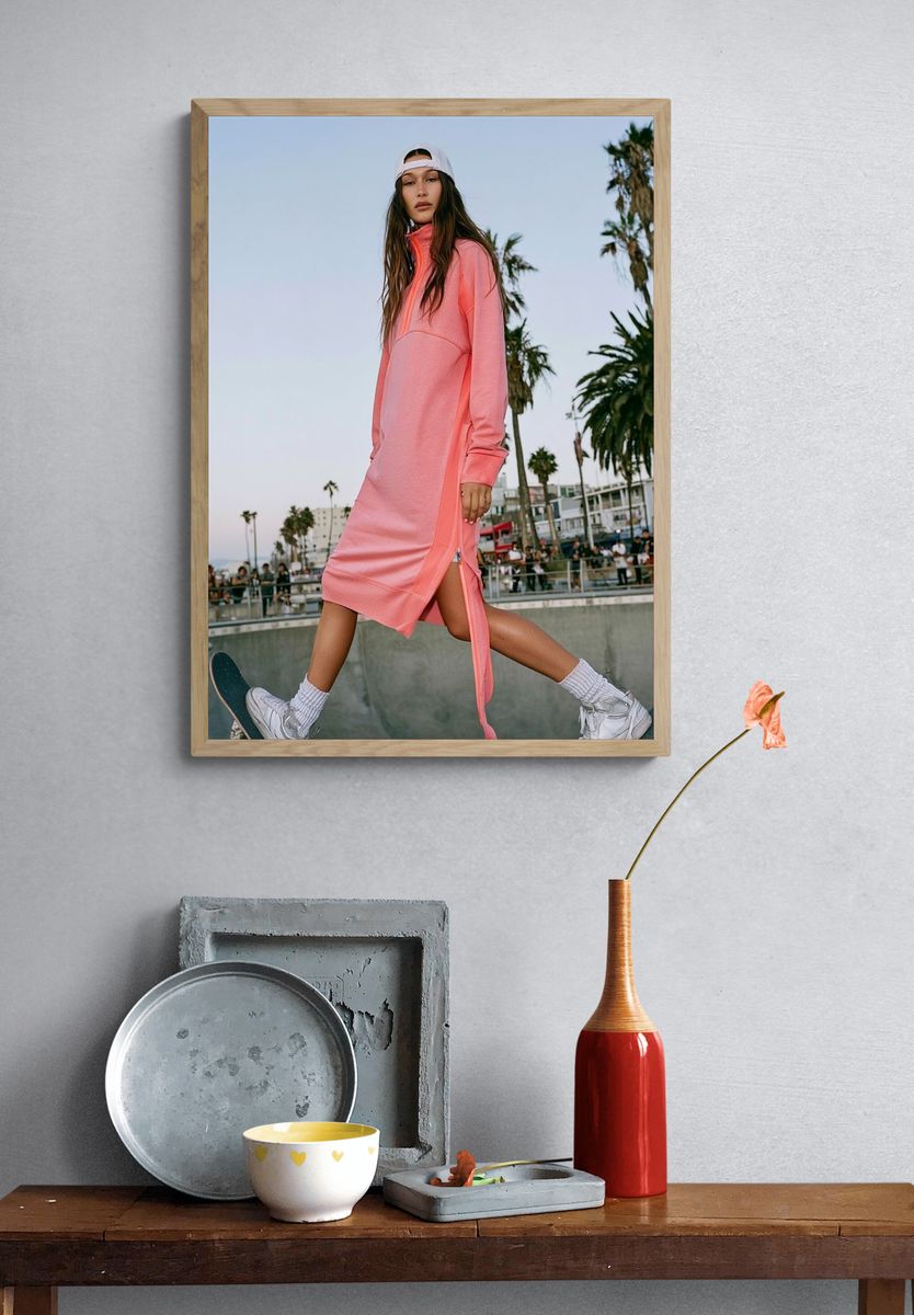 Skateboard Fashion Portrait Poster. — room view 3