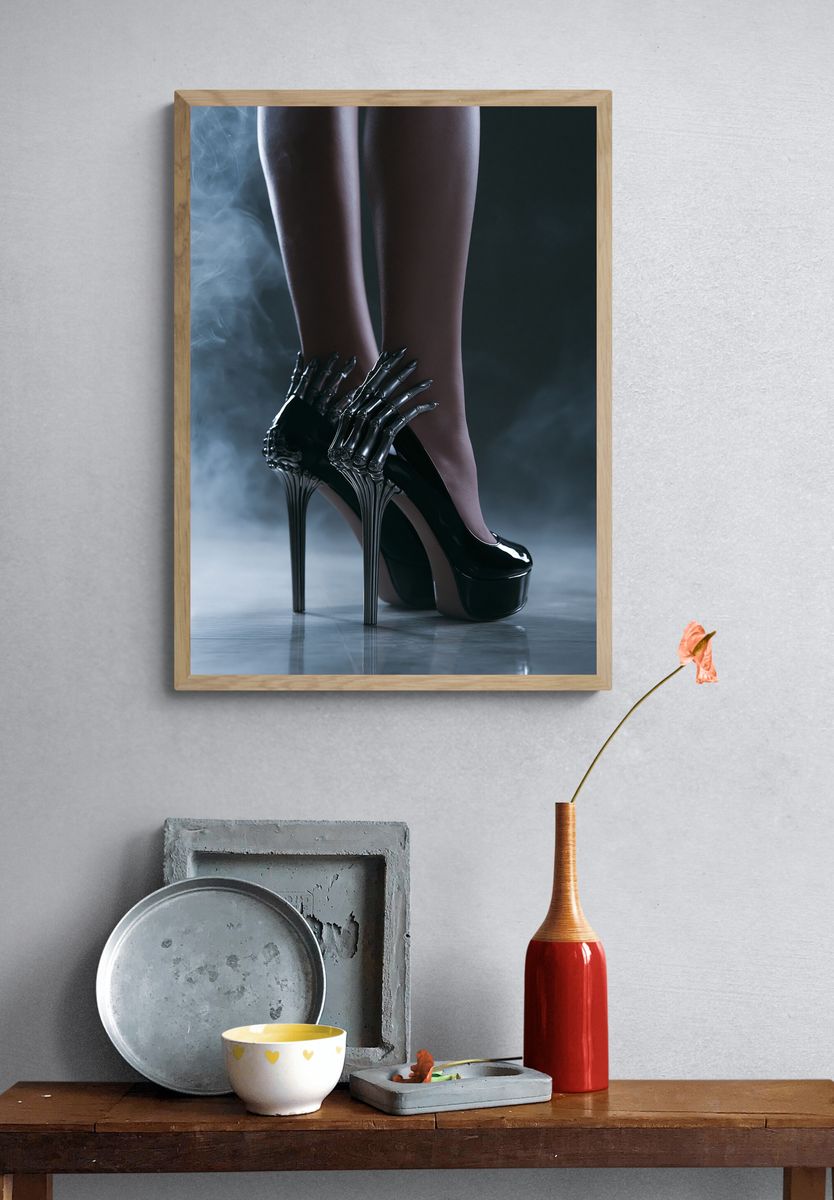Gothic High Heels Photography Poster. — room view 3
