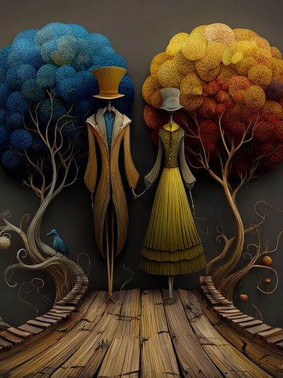 Surreal Fashion Forest Print.