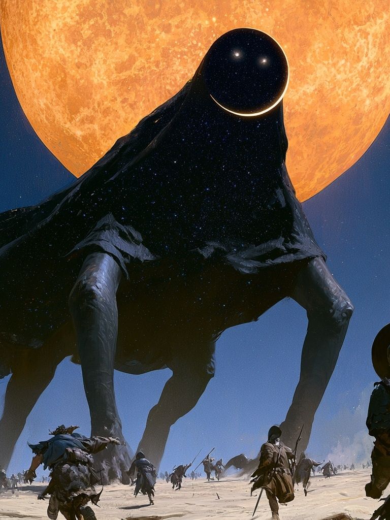 Celestial Giant — Surrealism Print. poster detail