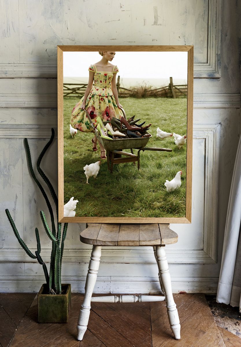 Fashion Garden Wheelbarrow Poster. — room view 1