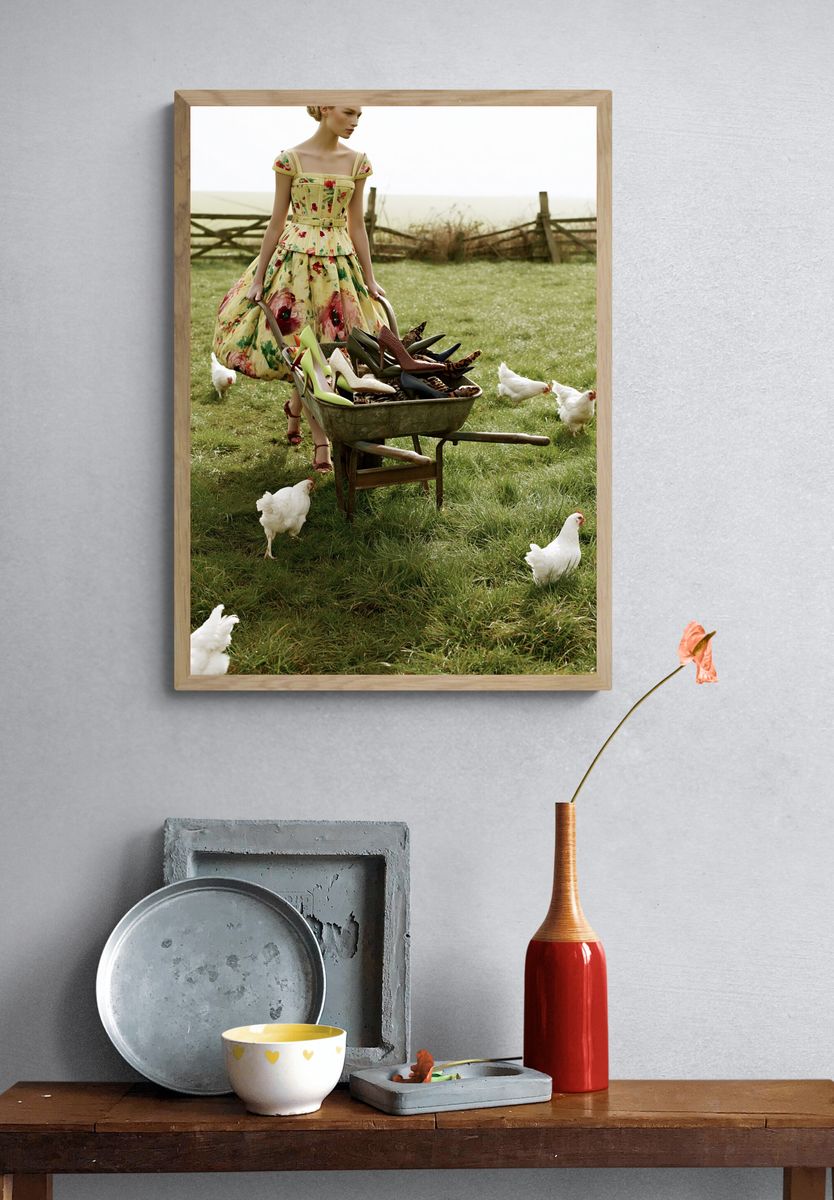 Fashion Garden Wheelbarrow Poster. — room view 3
