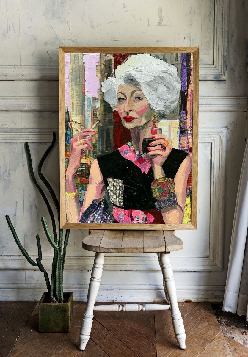 Fashion Portrait Contemporary Print. room preview