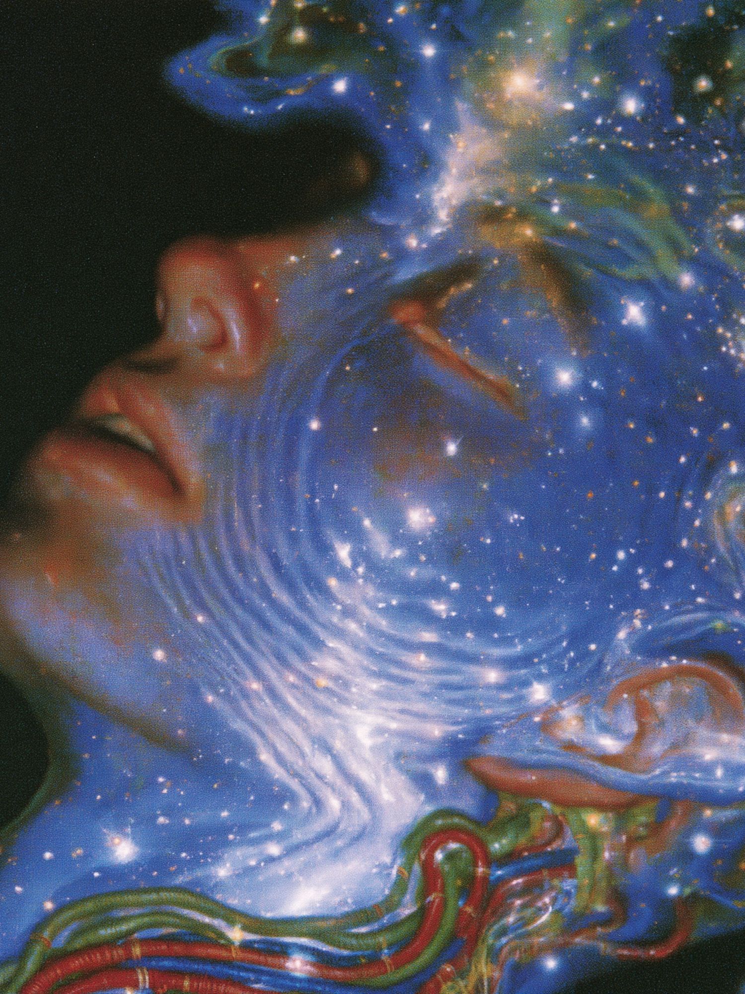 Cosmic Face Surrealism Print. poster — fine-art art