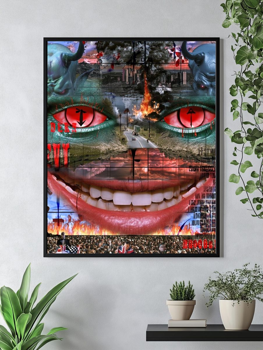 Hellscape Collage Horror Poster. — room view 4