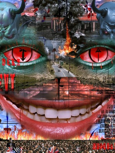 Hellscape Collage Horror Poster.