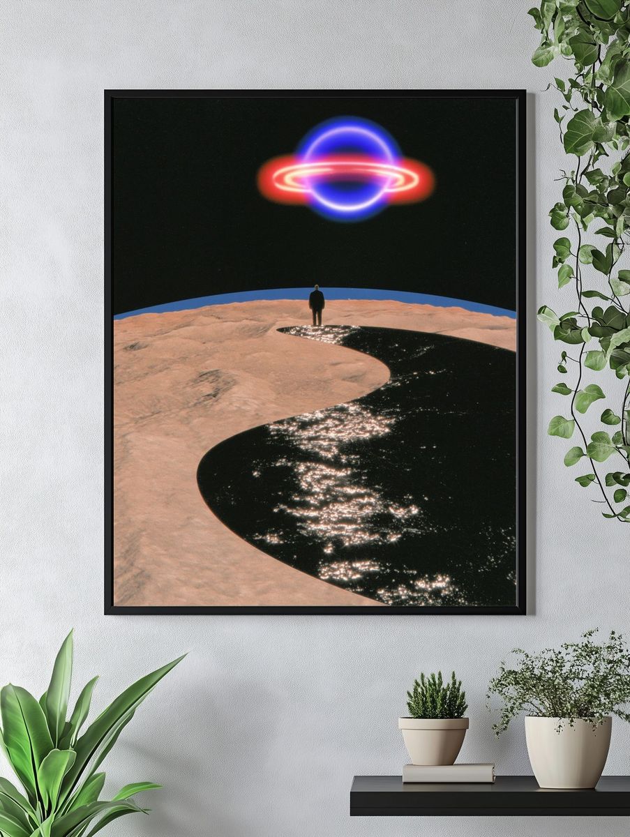 Surreal Cosmic Landscape Poster. — room view 4