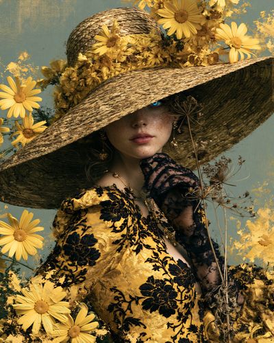 Floral Portrait Fashion Poster. poster