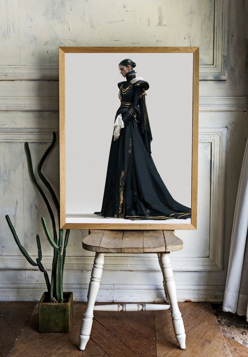 Avant-Garde Fashion Portrait Poster. — room view 1