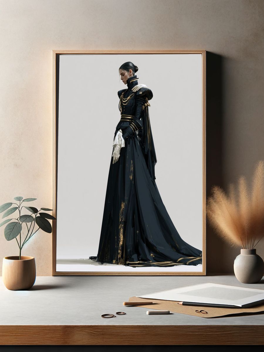 Avant-Garde Fashion Portrait Poster. — room view 2