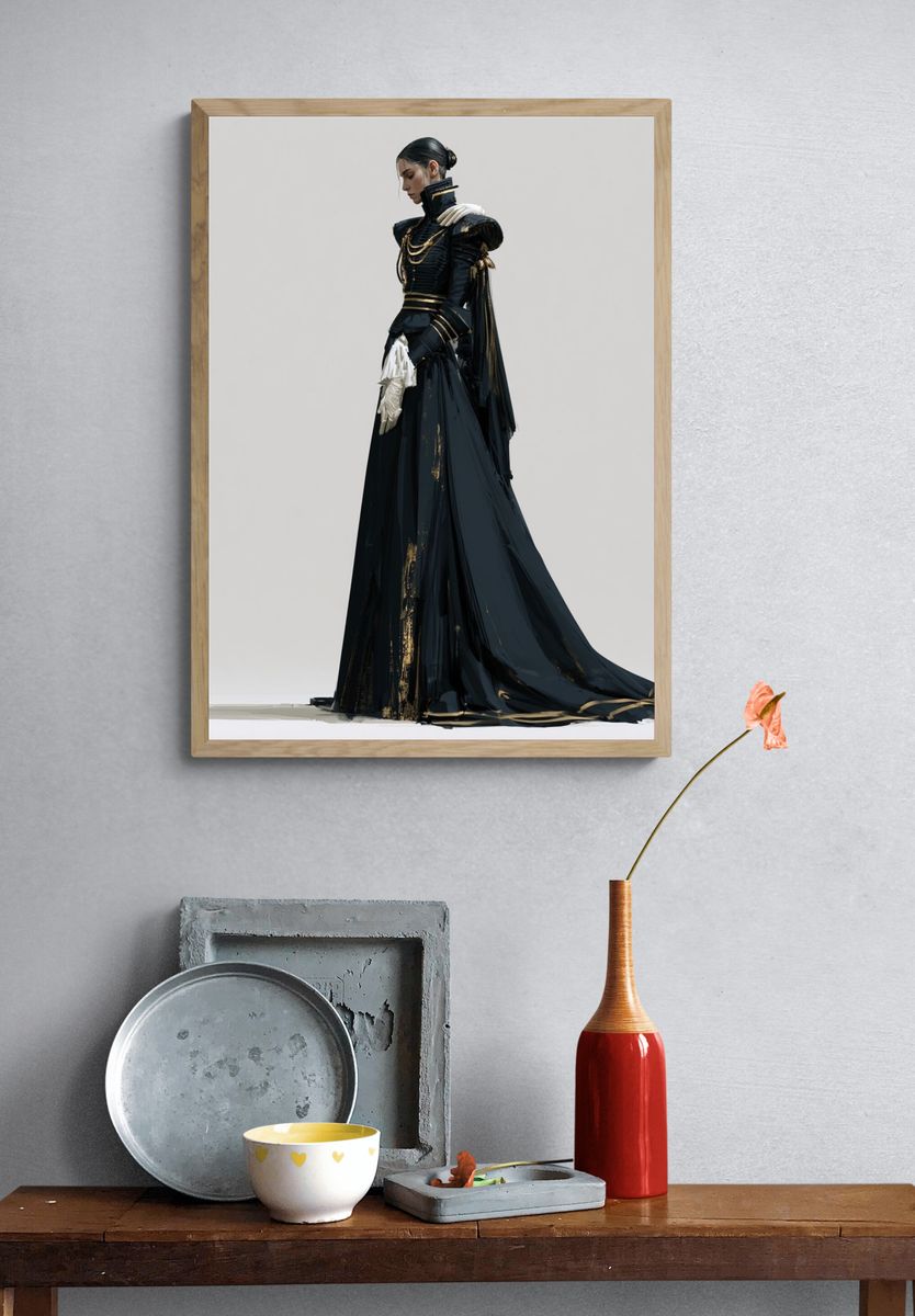Avant-Garde Fashion Portrait Poster. — room view 3