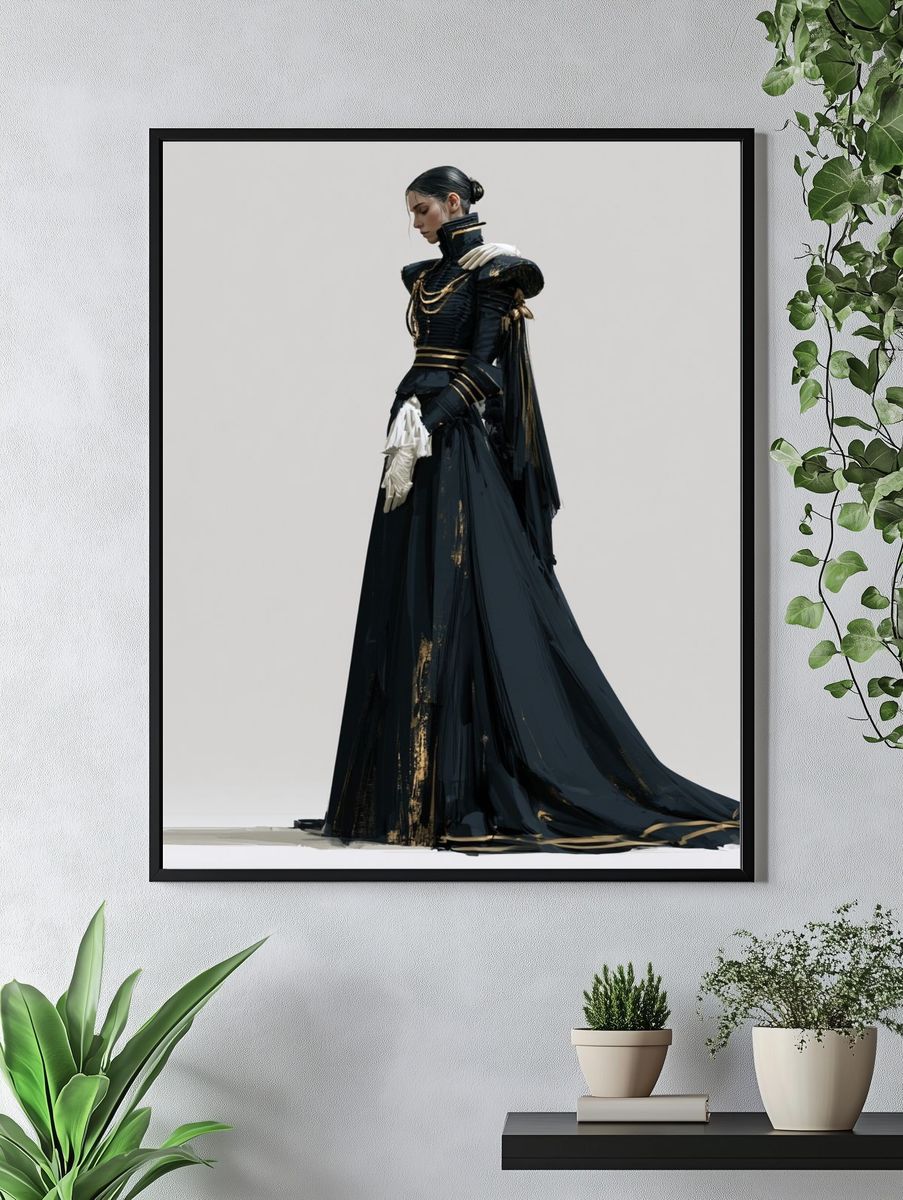 Avant-Garde Fashion Portrait Poster. — room view 4