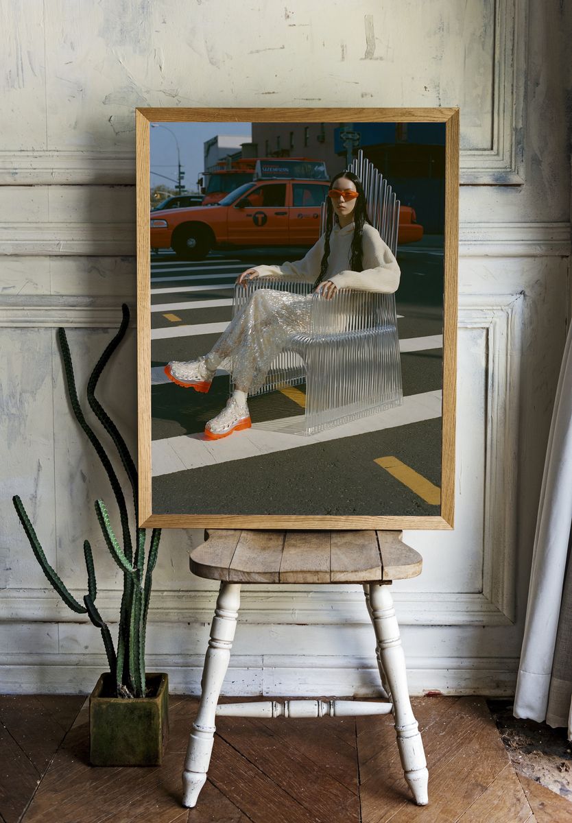 Futuristic Street Fashion Portrait Print. — room view 1