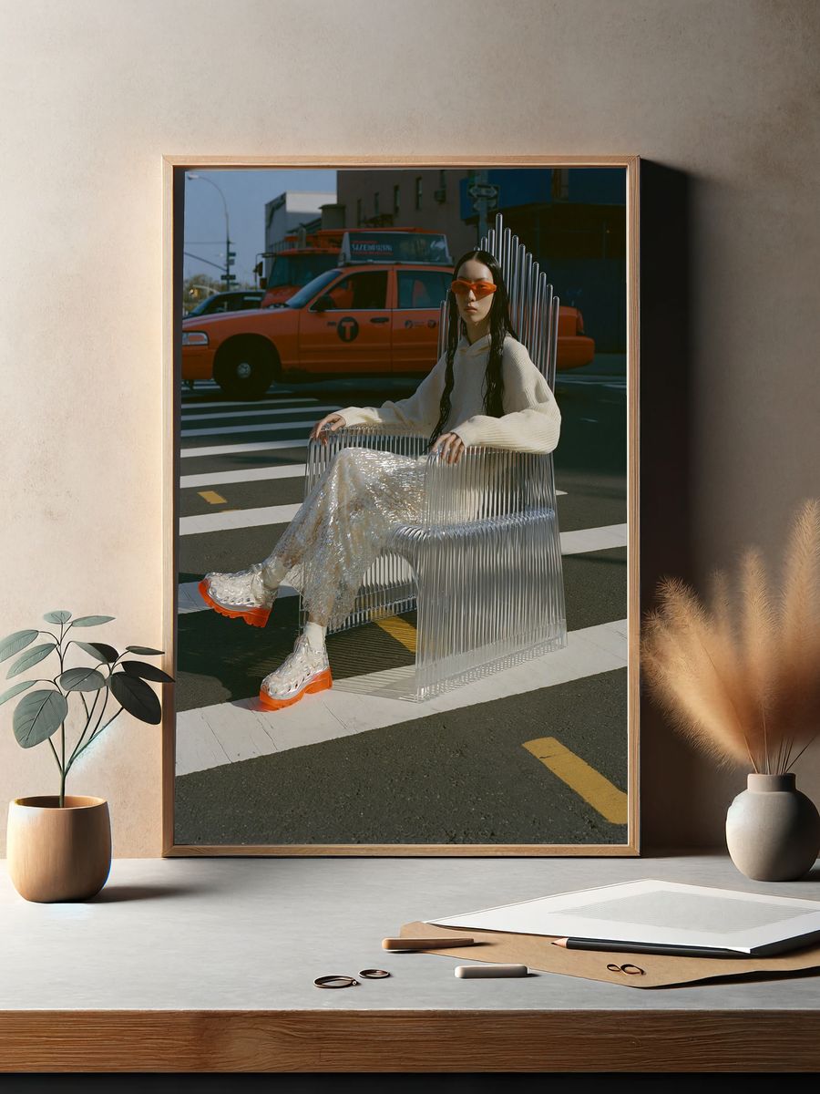 Futuristic Street Fashion Portrait Print. — room view 2