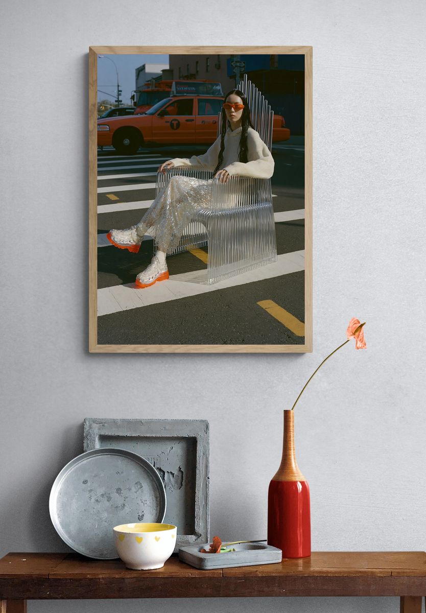 Futuristic Street Fashion Portrait Print. — room view 3