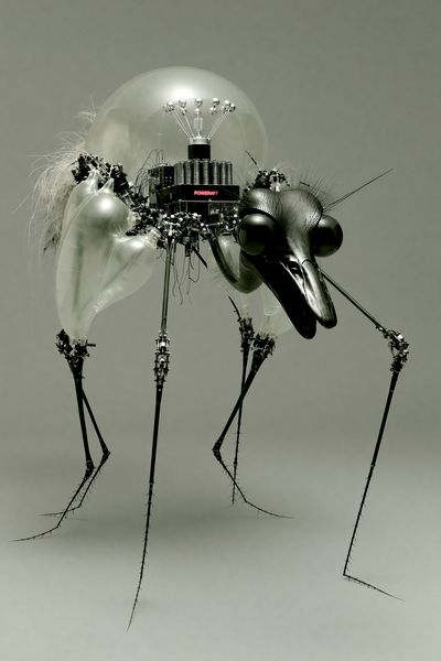 Surreal Mechanical Insect Print. poster