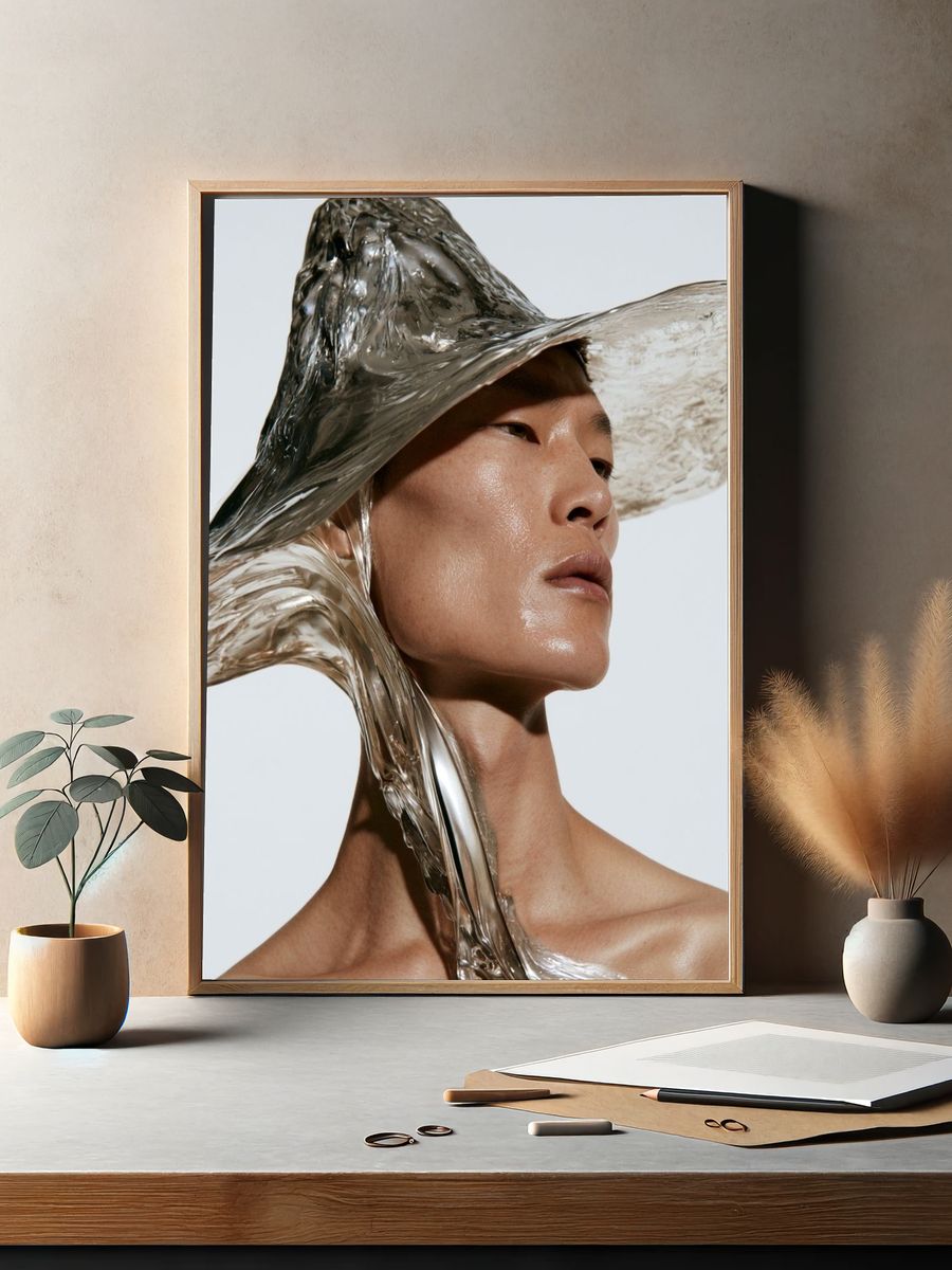 Avant-Garde Fashion Portrait Print. — room view 2