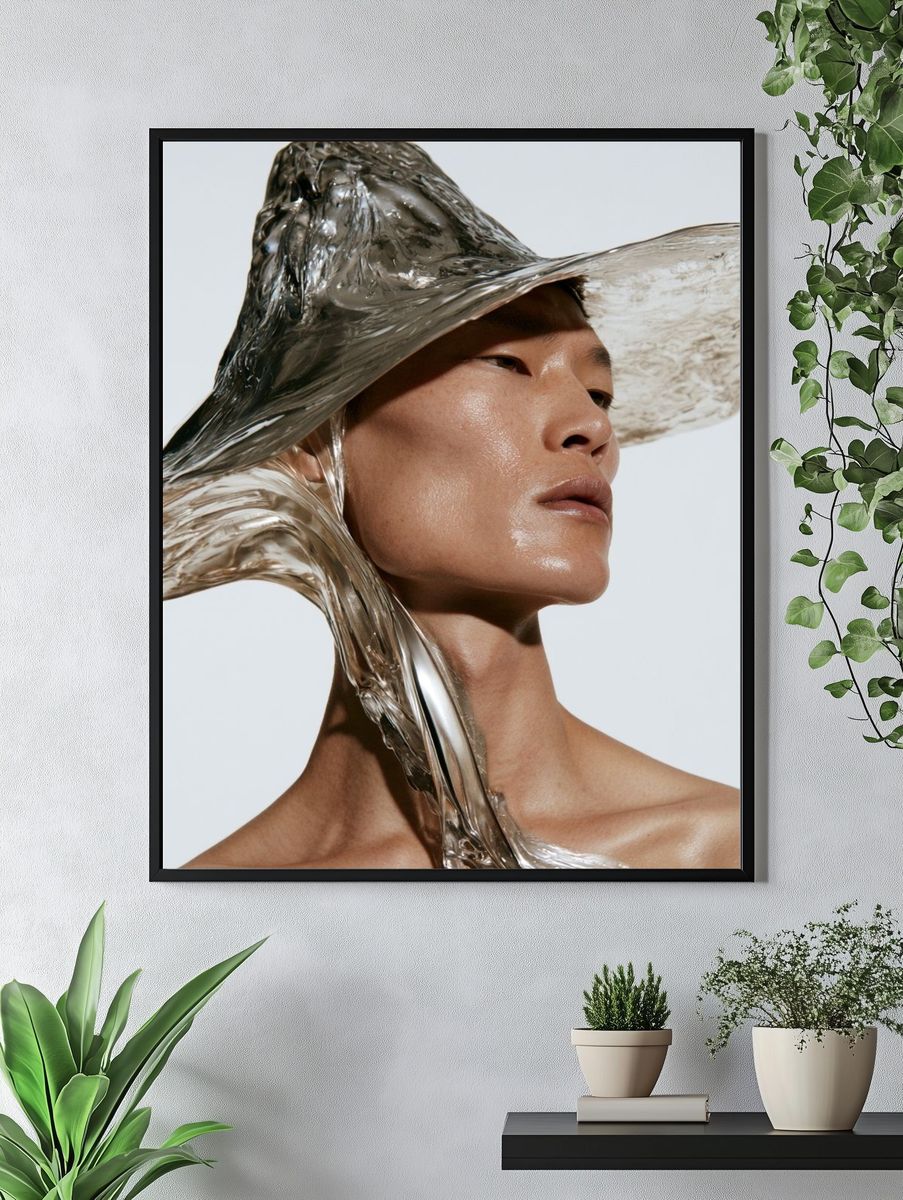 Avant-Garde Fashion Portrait Print. — room view 4