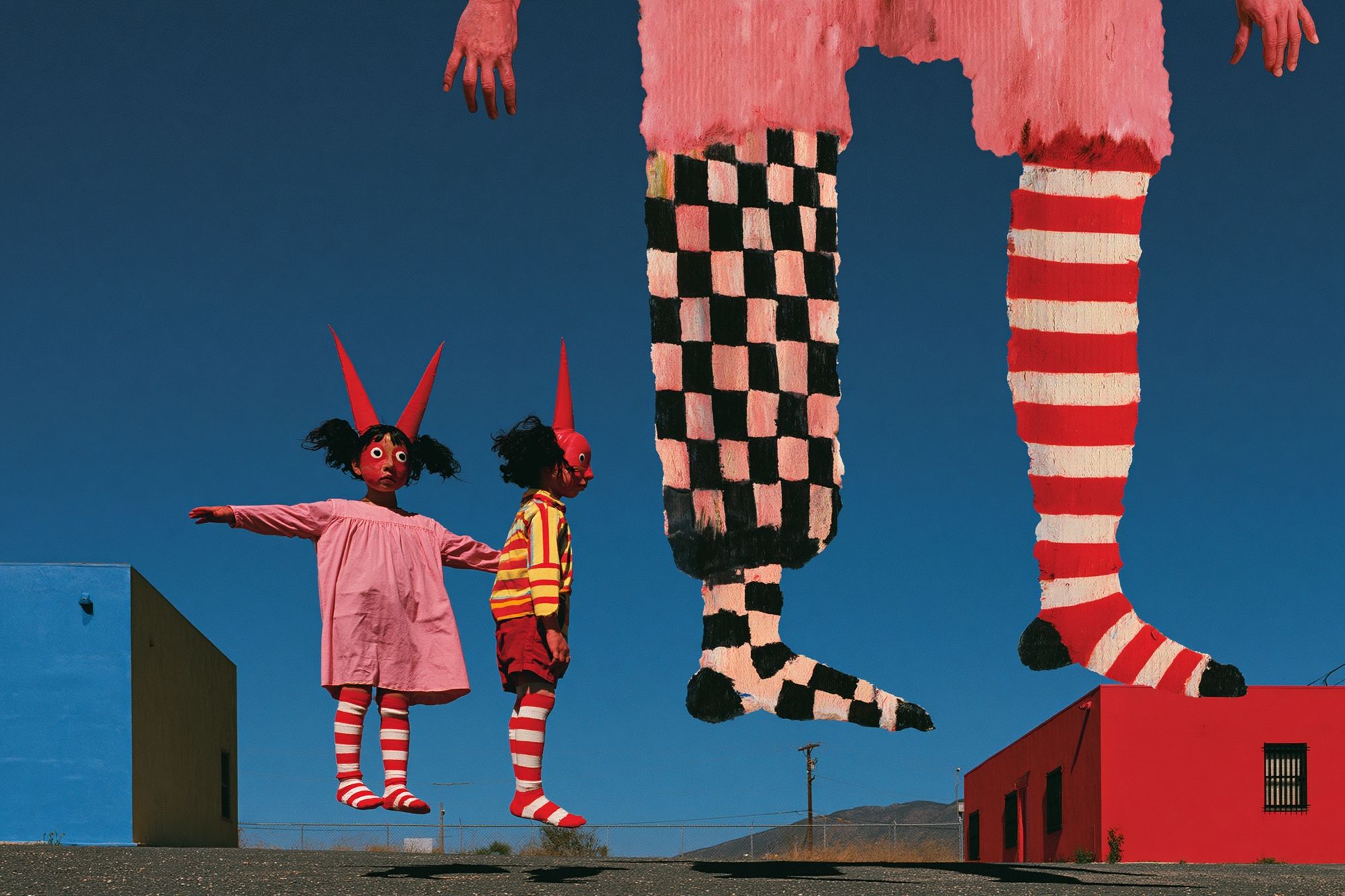 Surreal Street Figures Poster. poster detail