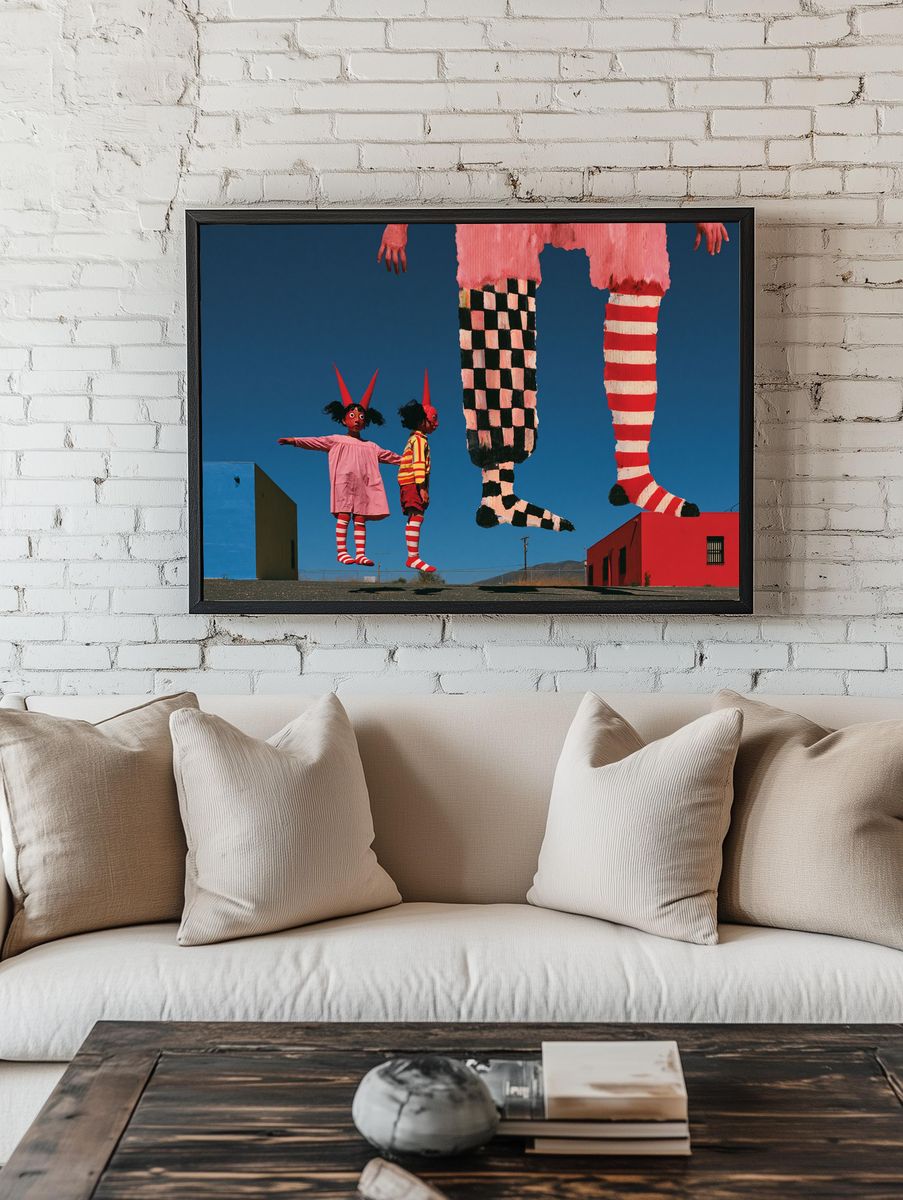 Surreal Street Figures Poster. — room view 1