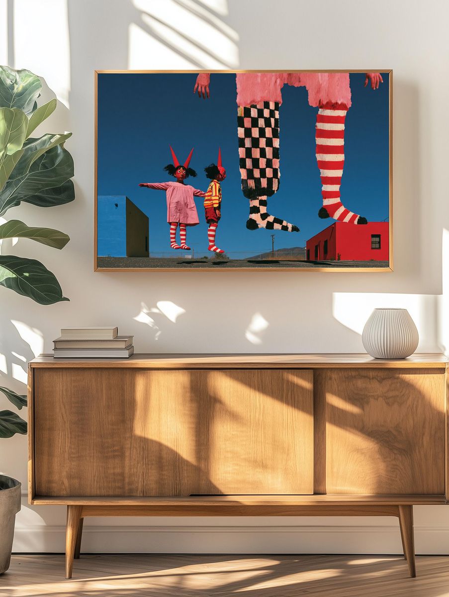 Surreal Street Figures Poster. — room view 3
