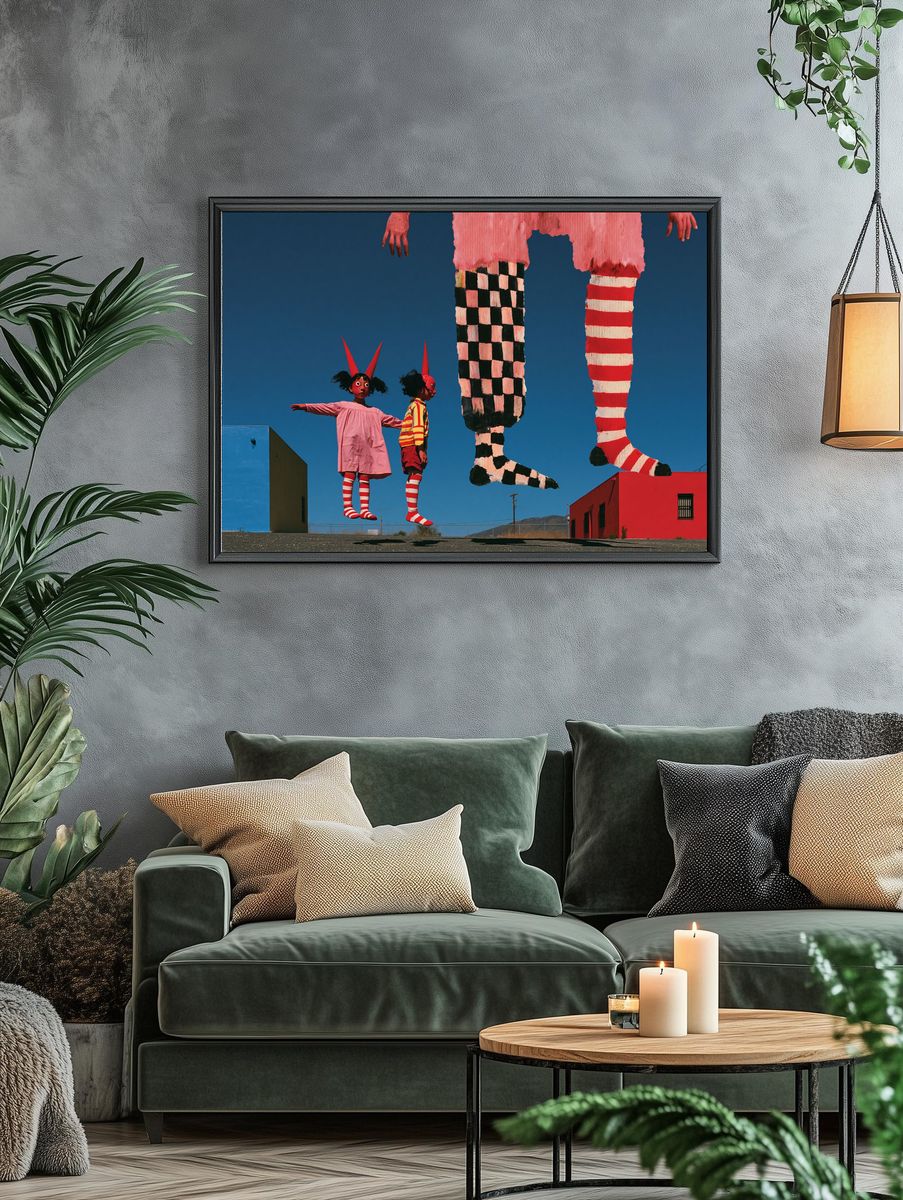 Surreal Street Figures Poster. — room view 4