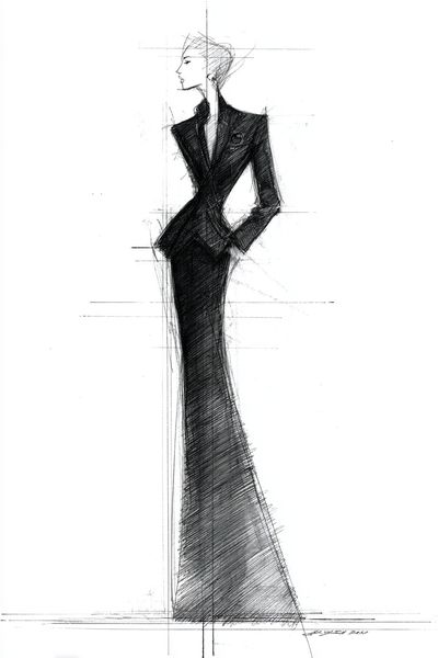 Fashion Illustration — Elegant Sketch Print.