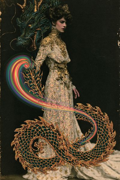 Mystic Dragon Fashion Print. poster