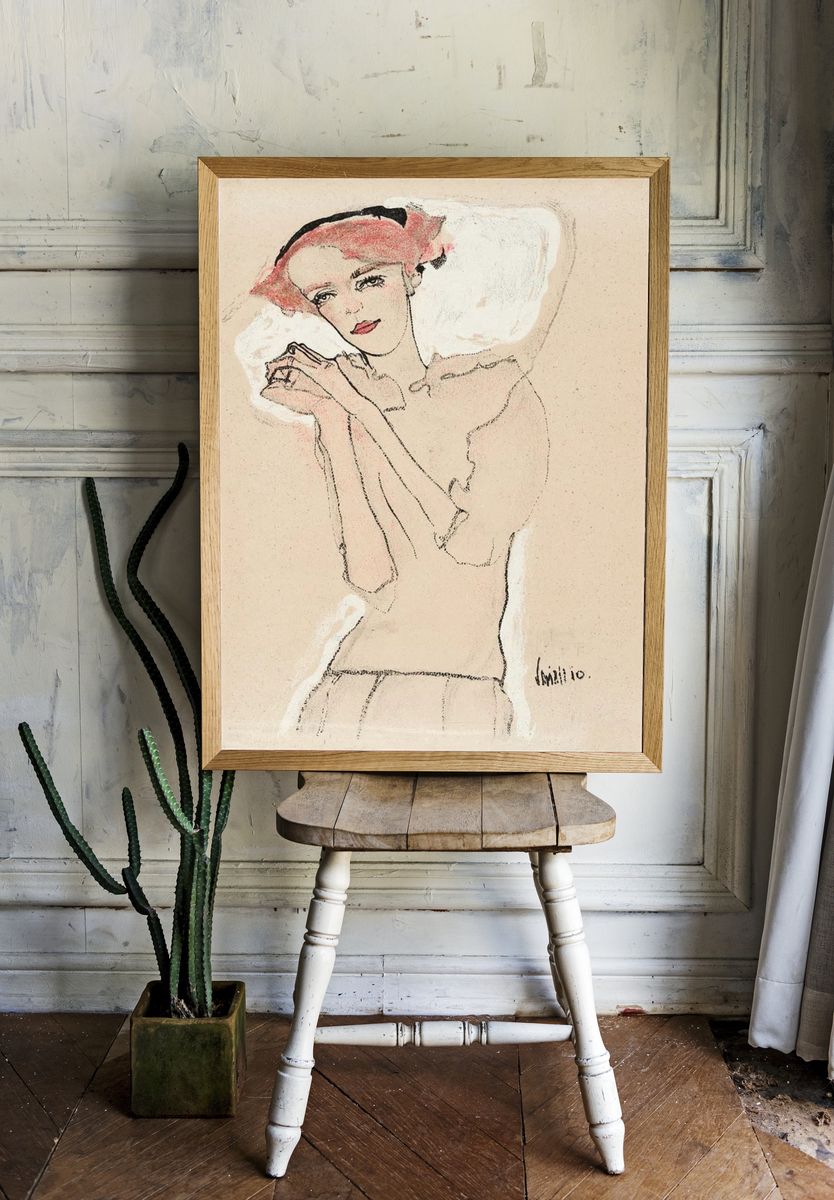 Portrait Woman (1910) Egon Schiele. room preview