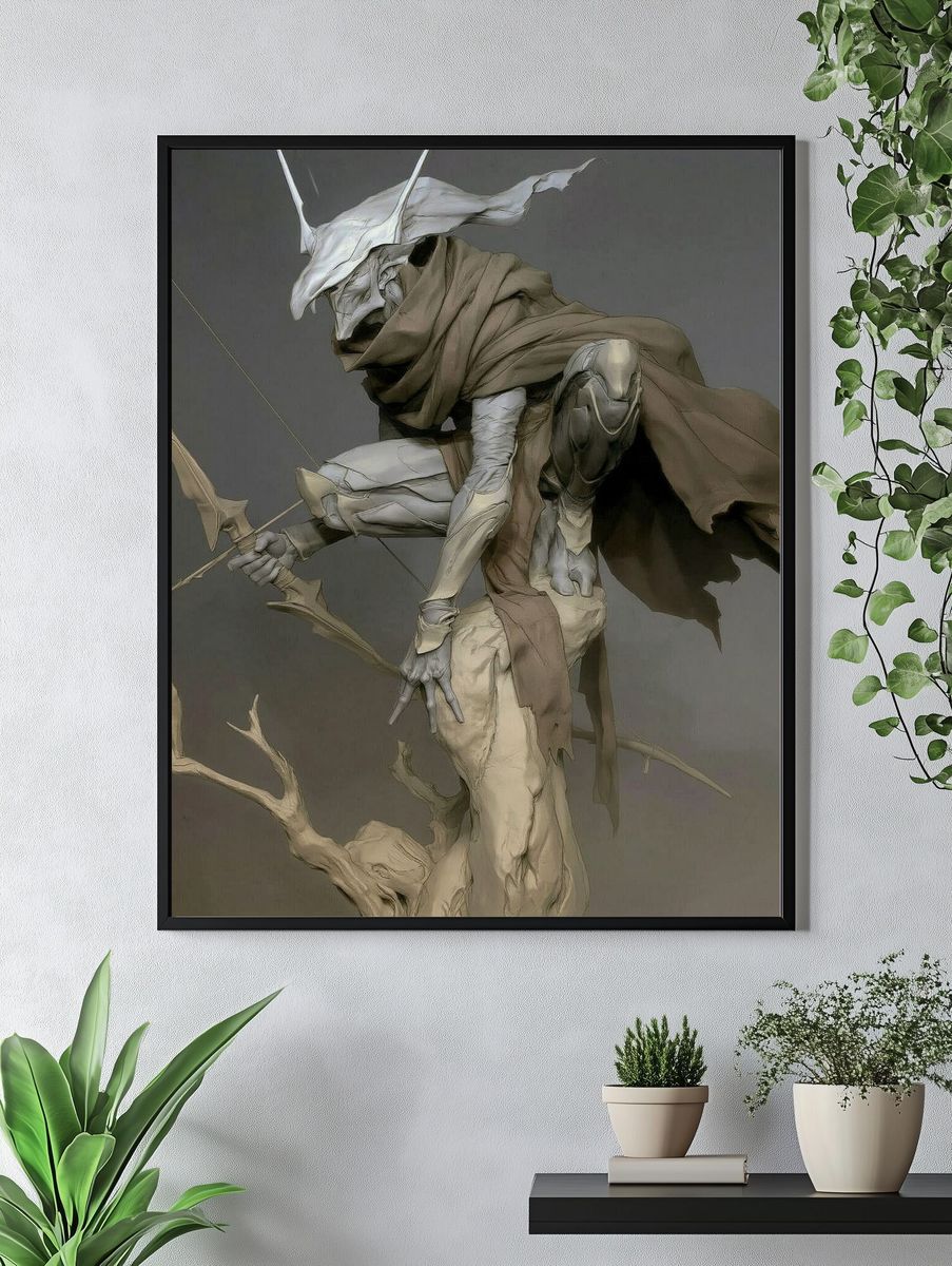 Masked Archer Surrealism Print. — room view 4