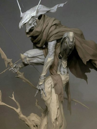 Masked Archer Surrealism Print. poster