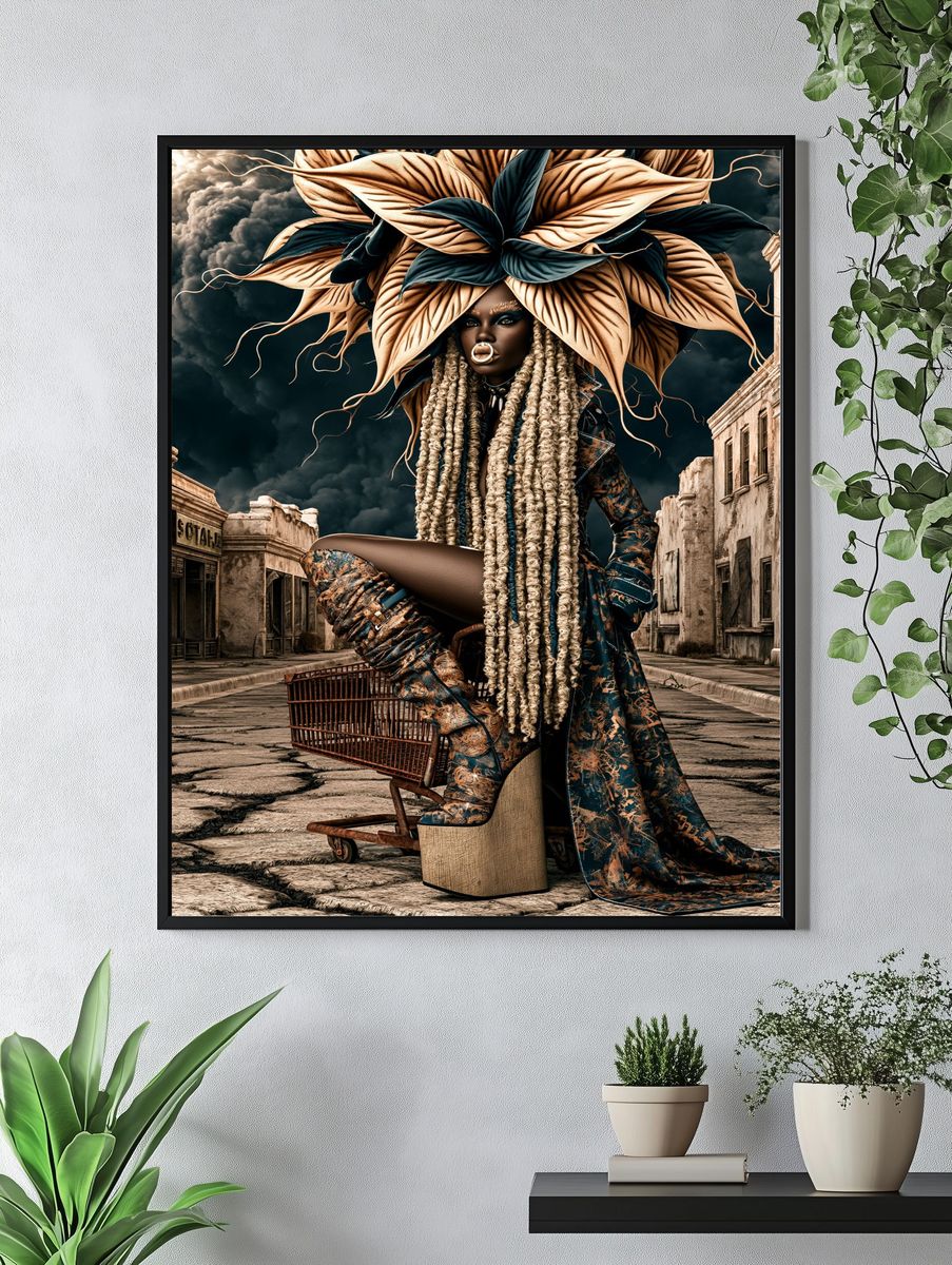 Avant-Garde Fashion Portrait Poster. — room view 4