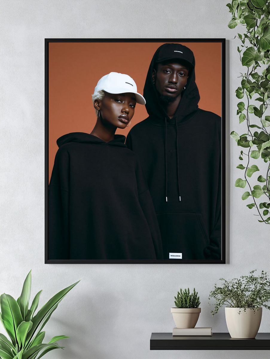 Streetwear Duo Fashion Poster. — room view 4