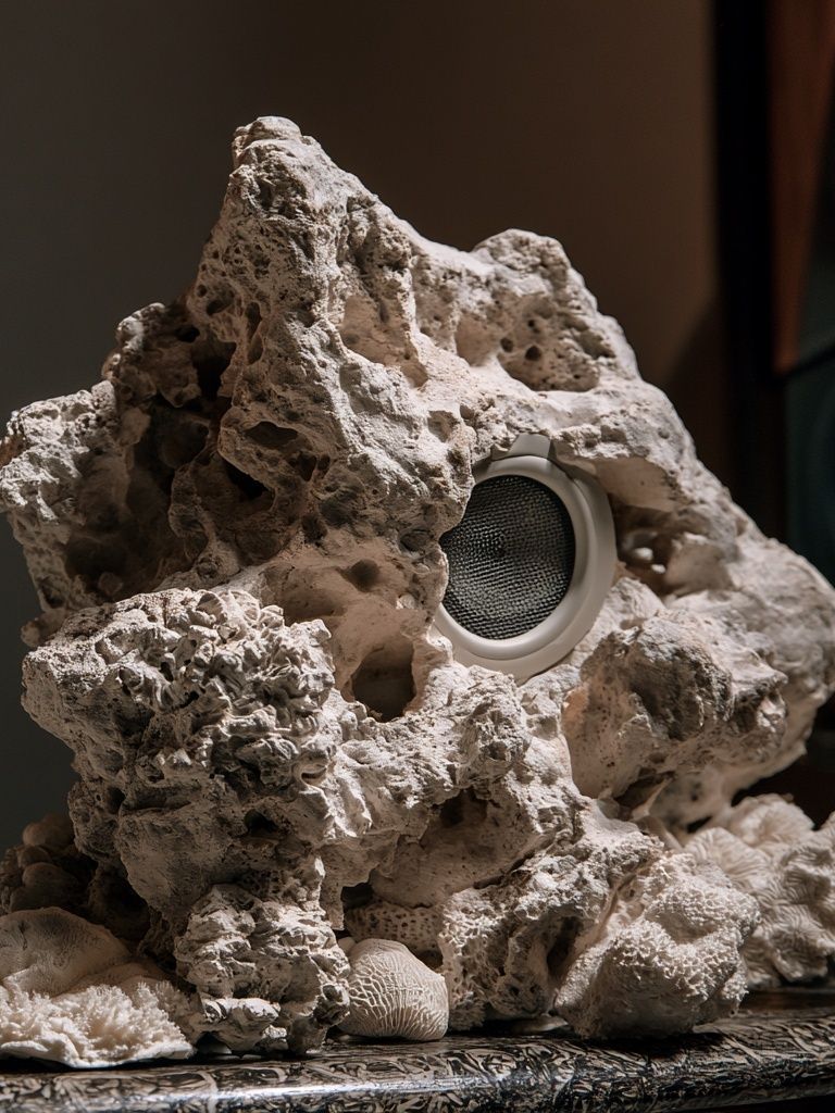 Coral Speaker Sculpture Print. poster — fine-art art